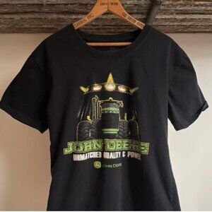 John Deere Tractor Graphic Tee - Unmatched Quality & Power Black T-Shirt